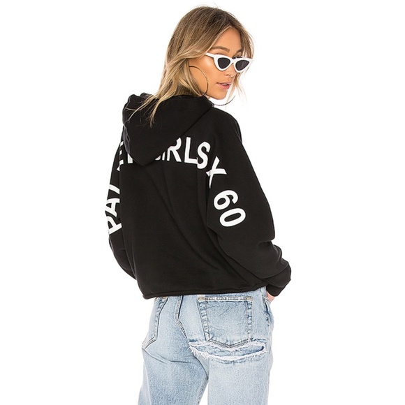 Palmer Girls x Miss Sixty Oversize Hoodie in Black Cotton Blend Size Small - Picture 1 of 7